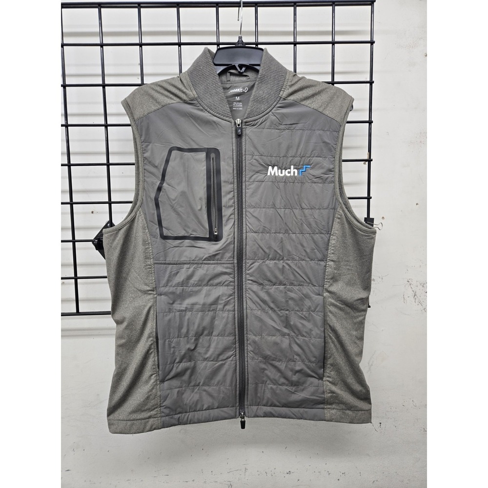 Johnnie O‎ Men's Duffy Puffy Vest Size M Meteor Gray MUCH Logo